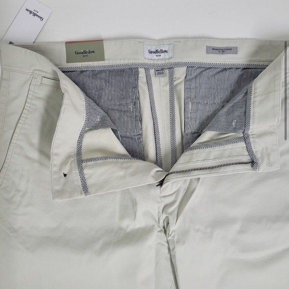 New! Men's Goodfellow Slim Fit Ivory Chino Pants - Picture 4 of 8
